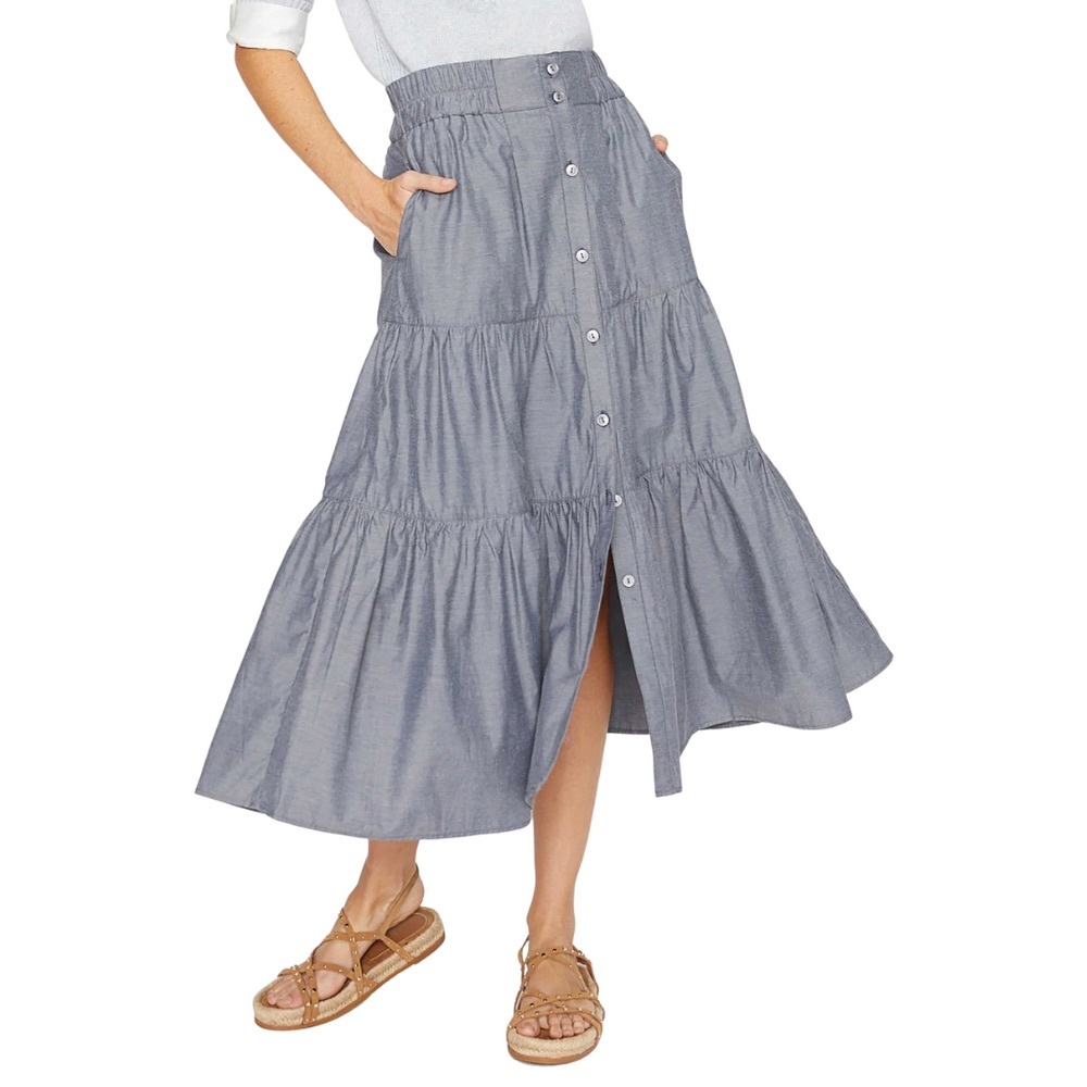 Brochu Walker Havana Skirt - Washed Chambray